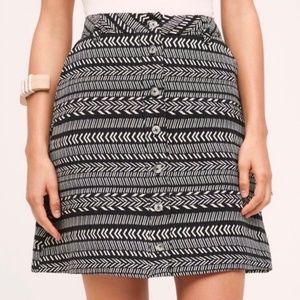 Anthropologie Maeve Fieldnote Skirt Aztec Black 10